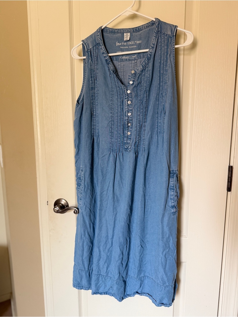 Coldwater Creek Sleeveless Denim Dress Size M